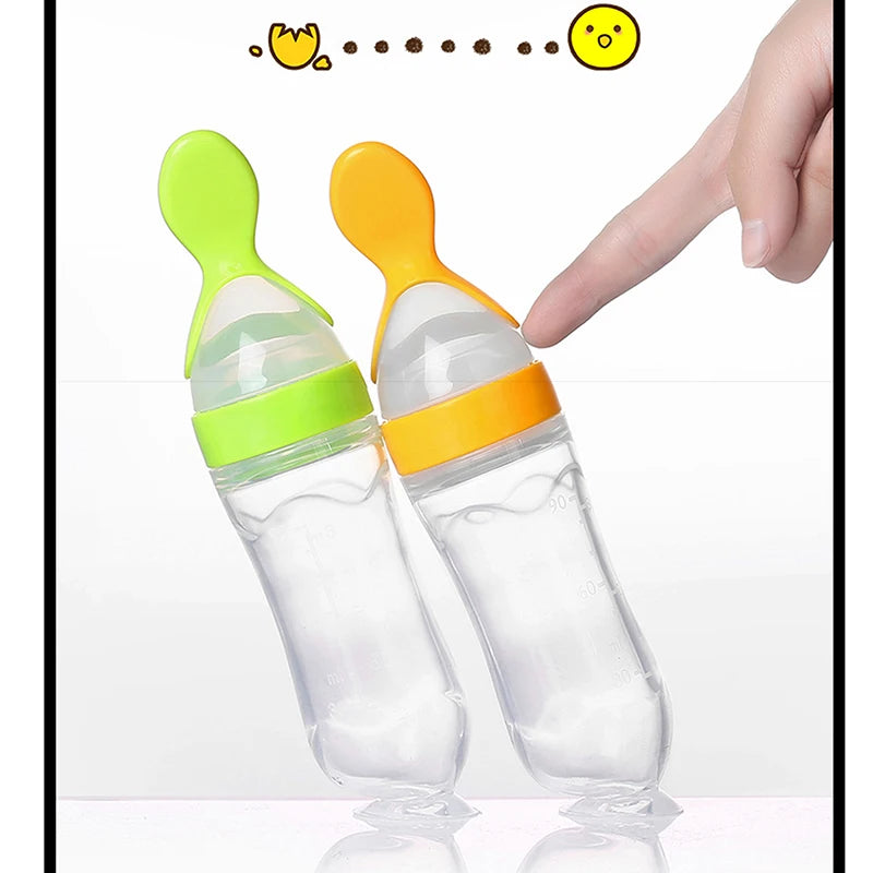 Silicone Squeezing Feeding Bottle