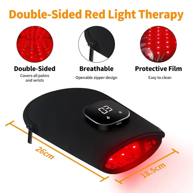 Rechargeable Red and Infrared Light Therapy Glove