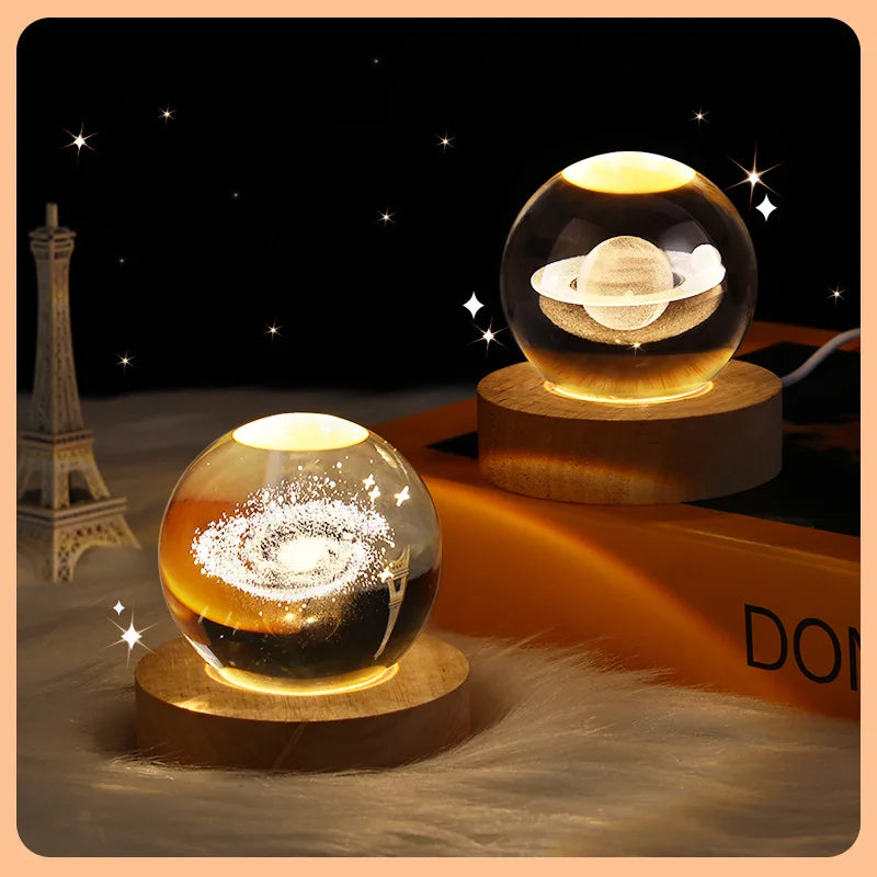 3D Crystal Ball Night Light