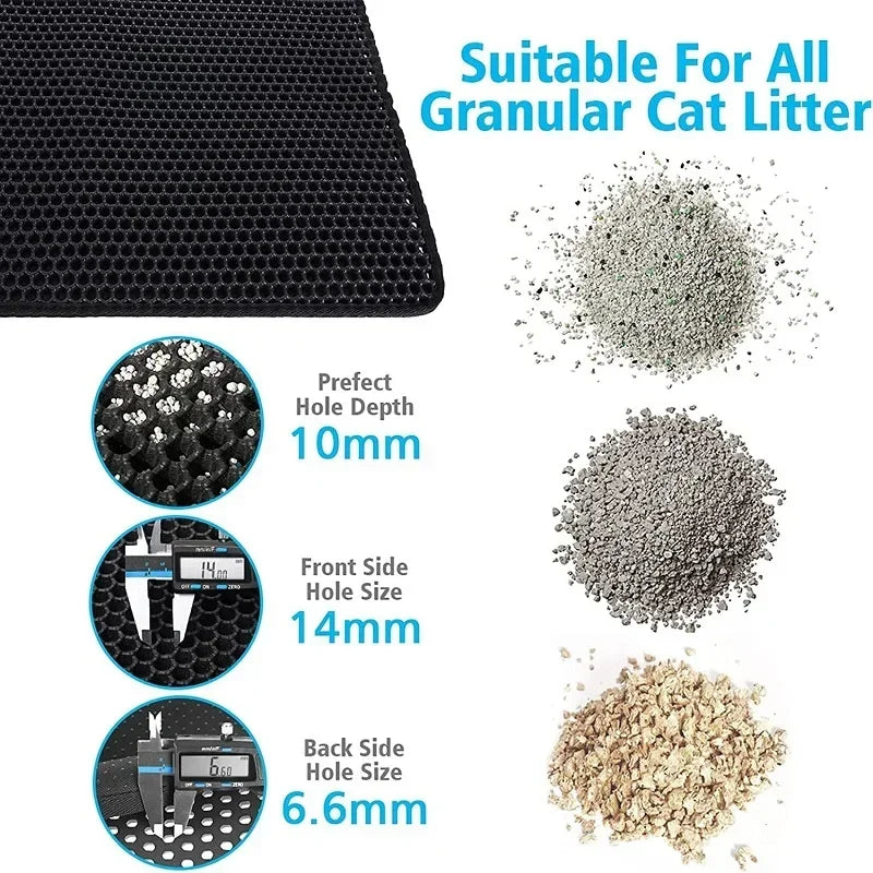 Double Layer Cat Litter Mat Waterproof Nonslip Pet Clean Supplies
