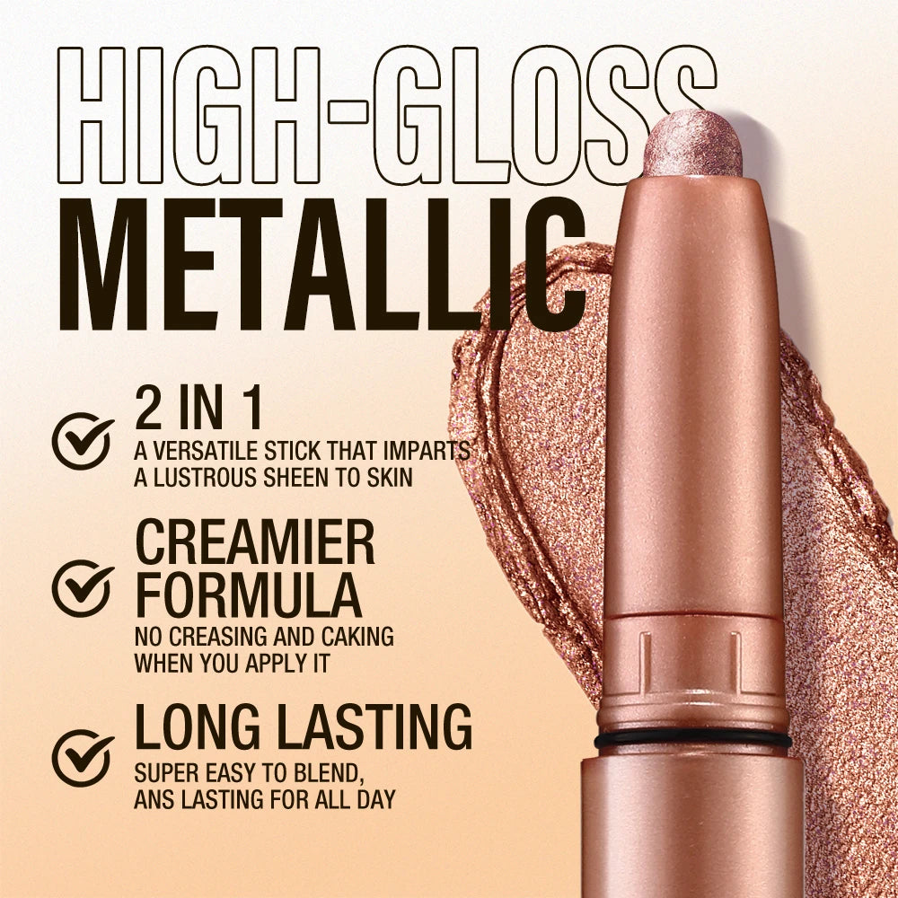 Metallic Grey-Blue Eyeshadow Stick