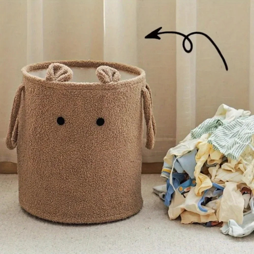 Cartoon Lamb Wool Storage Bucket