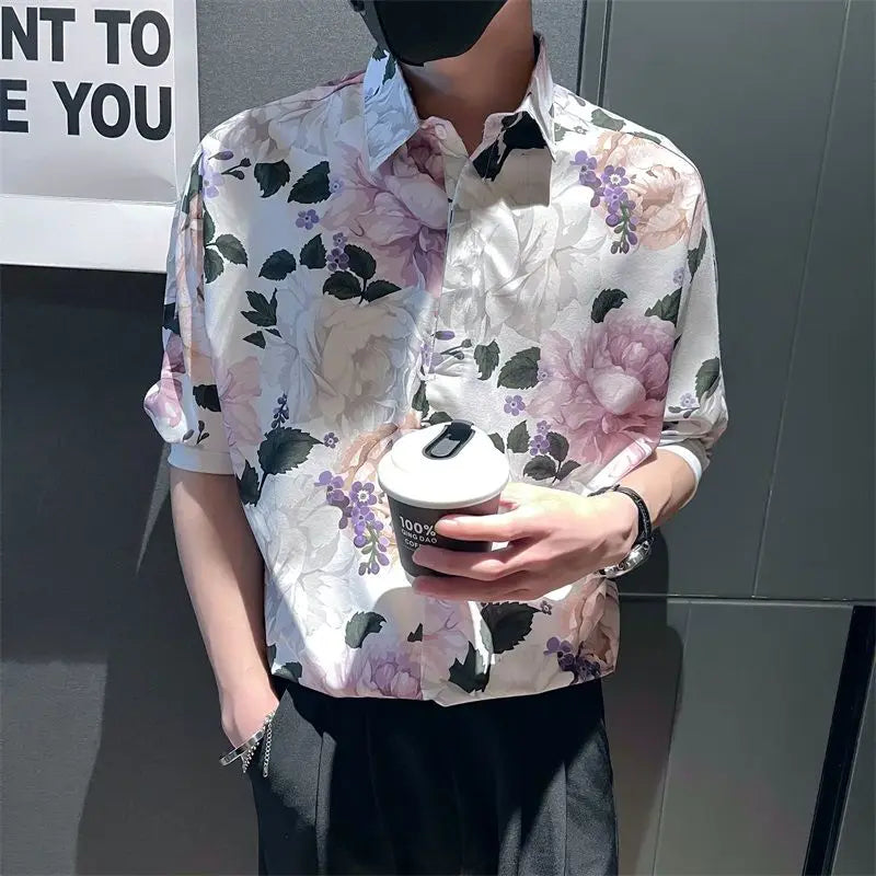 Ice Silk Floral Shirt