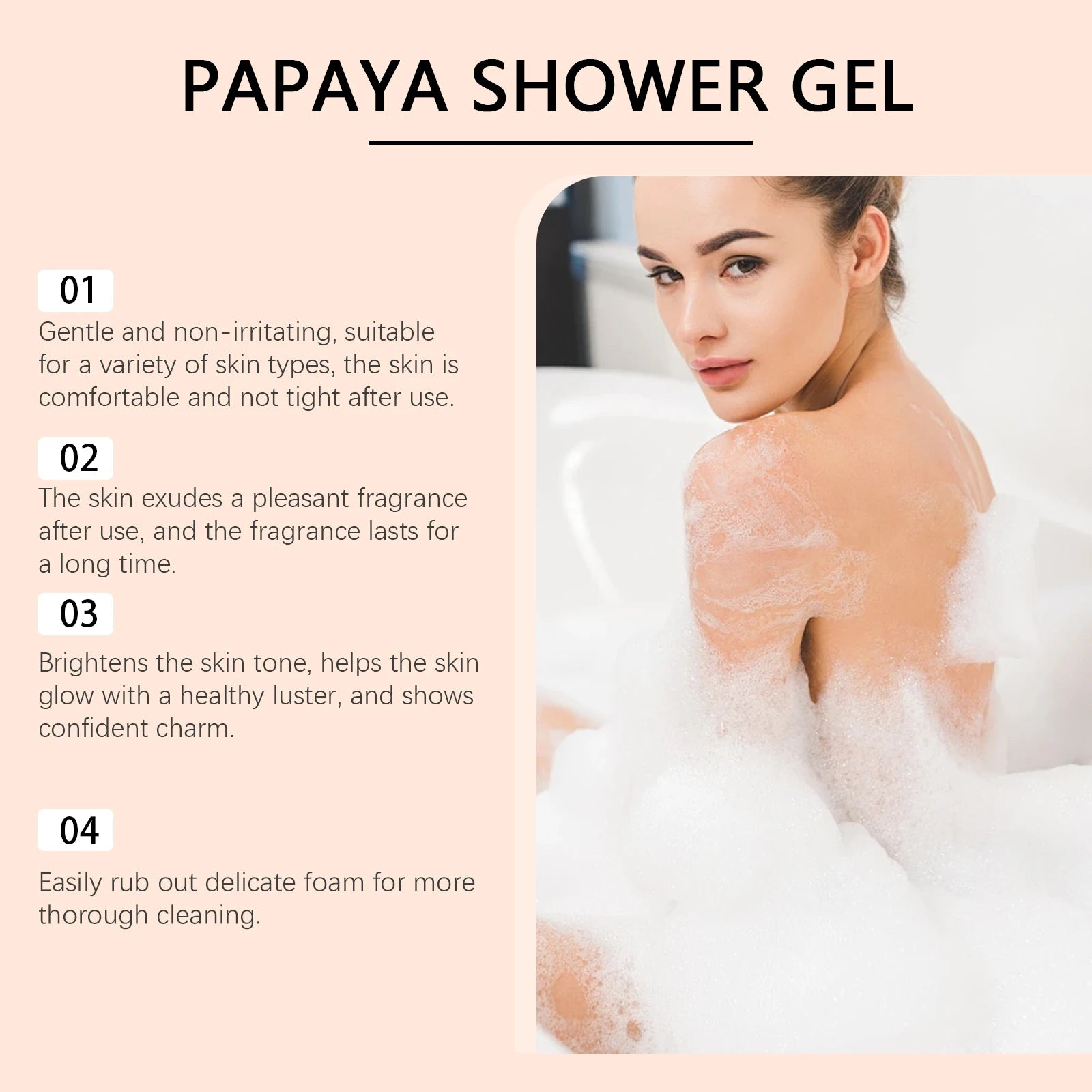 Papaya Exfoliating Whitening Shower Gel