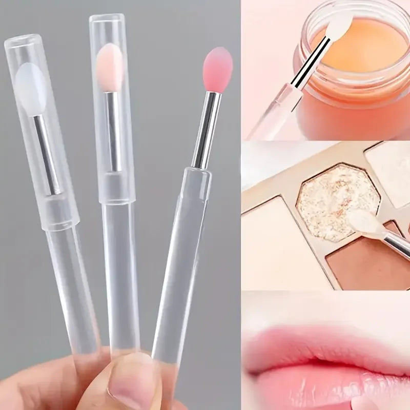 Portable Silicone Lip Applicator Brushes