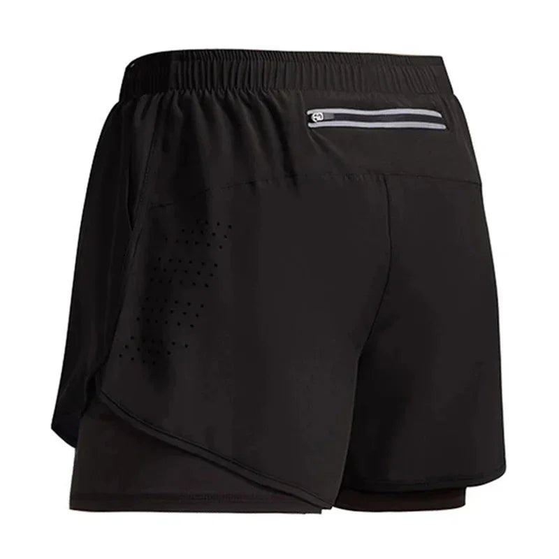 Quick-Dry Double Layer Running Shorts