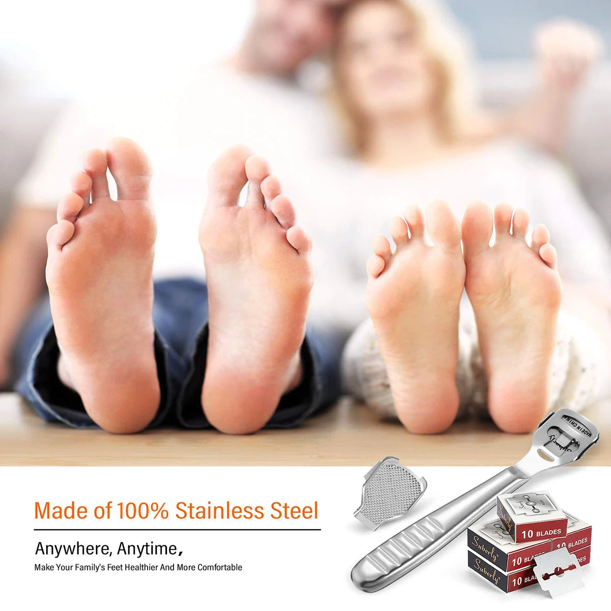 Stainless Steel Foot Scraper and Callus Remover Tool