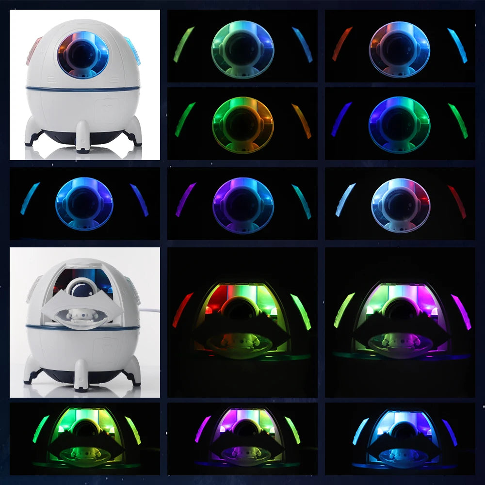 Desktop Space Capsule Air Humidifier with LED Light Astronaut