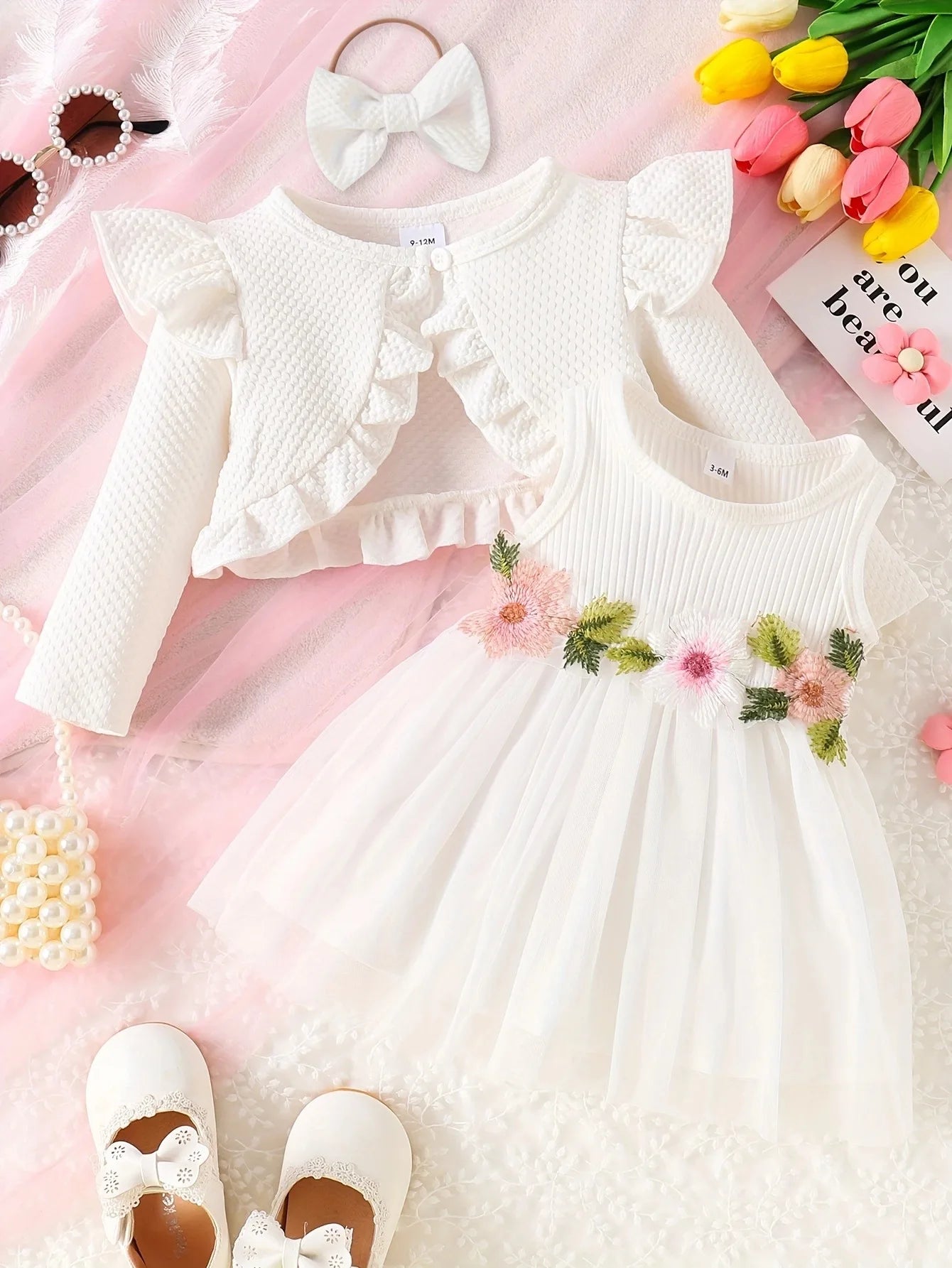Baby Girl Summer Mesh Dress Set
