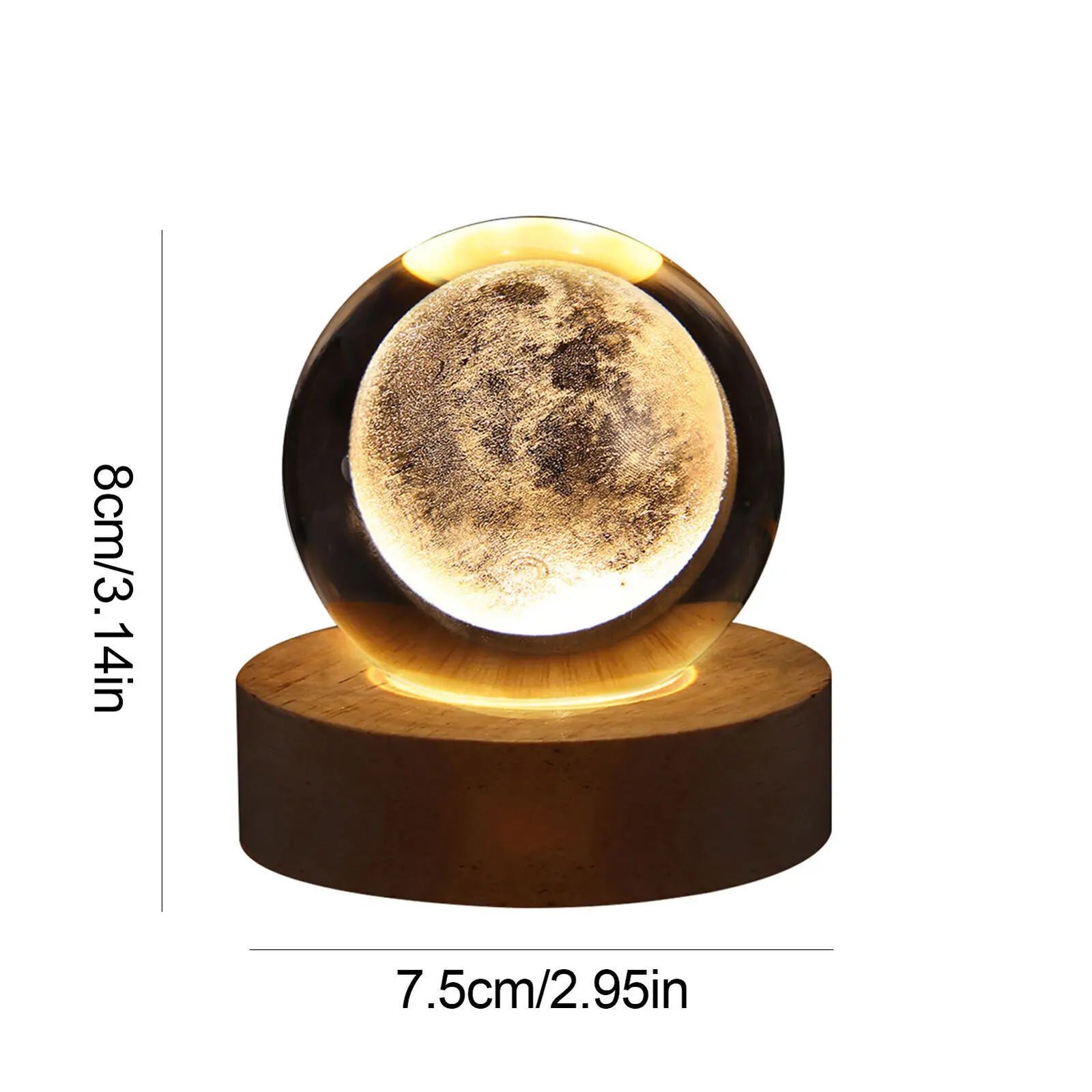 3D Crystal Ball Night Light