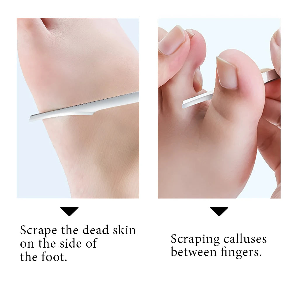 Stainless Steel Pedicure Knife Foot Scraper Set