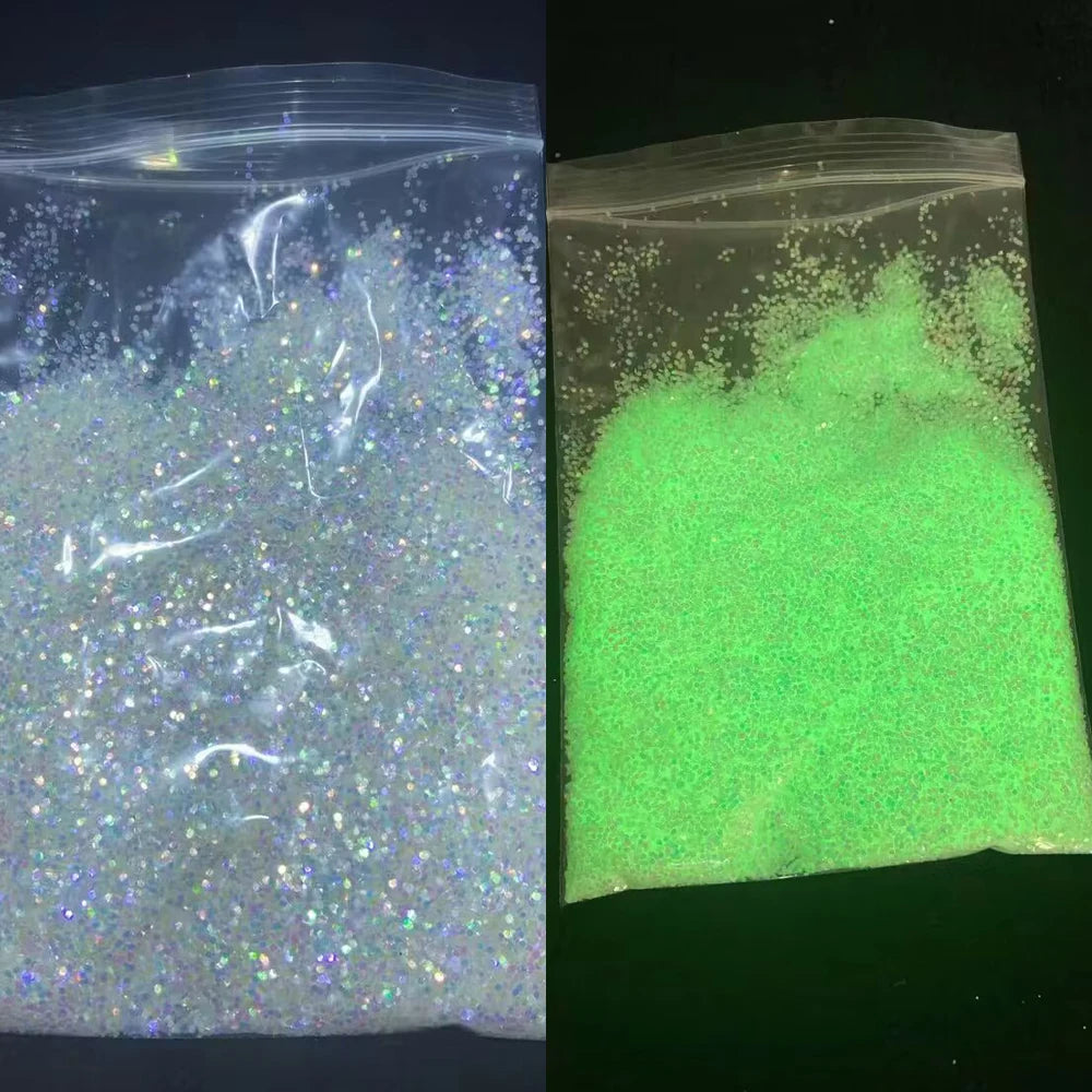 Blue-Green Luminous Nail Powder