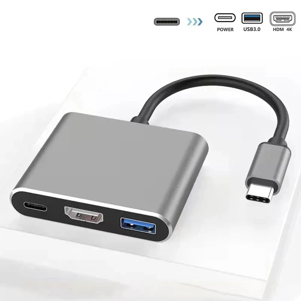 3-in-1 USB-C to HDMI-compatible Hub