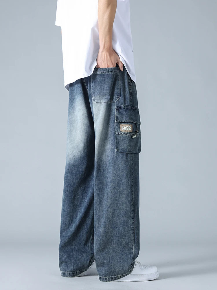 Summer Wide Leg Cargo Jeans