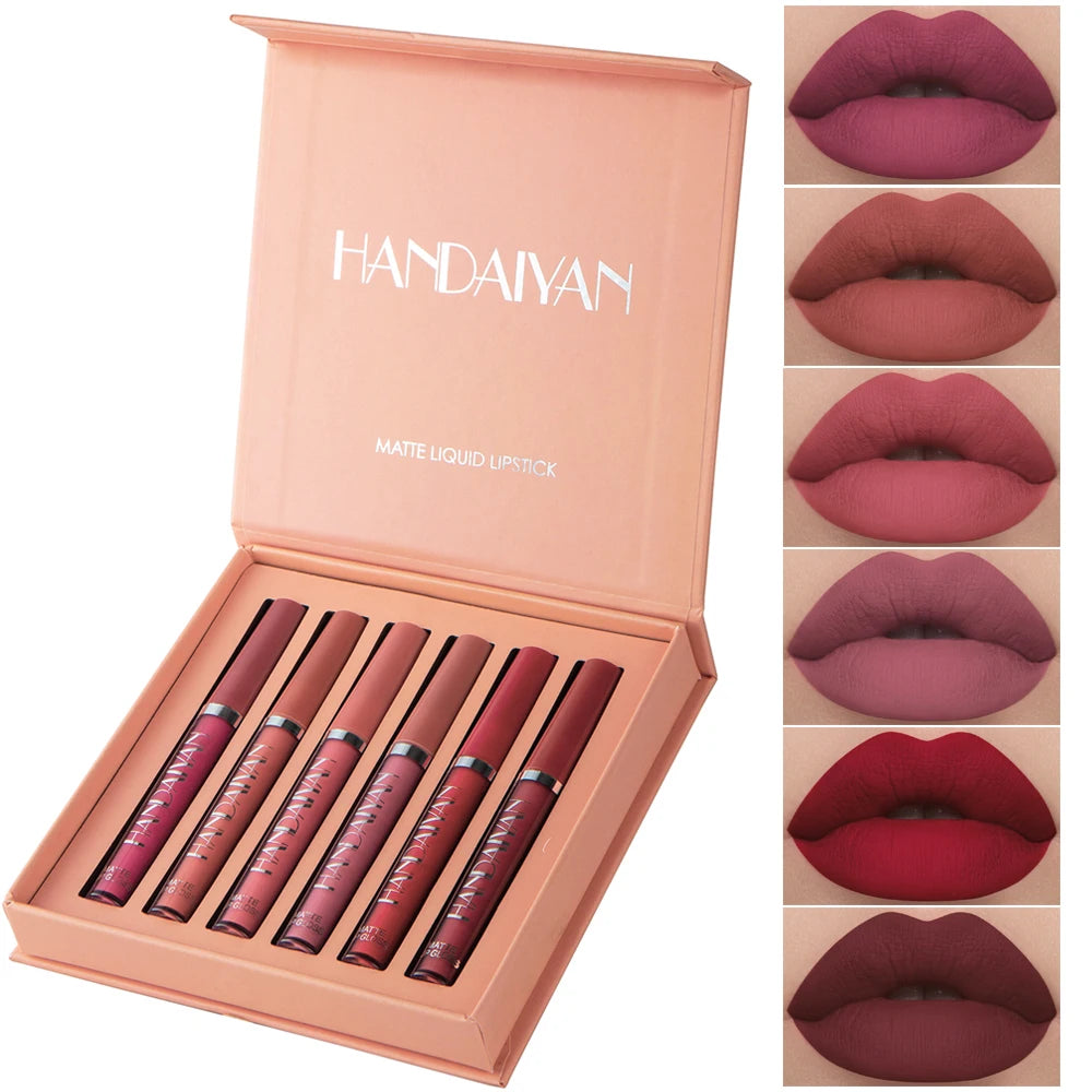 6-Piece Long-Lasting Matte Liquid Lipstick Set