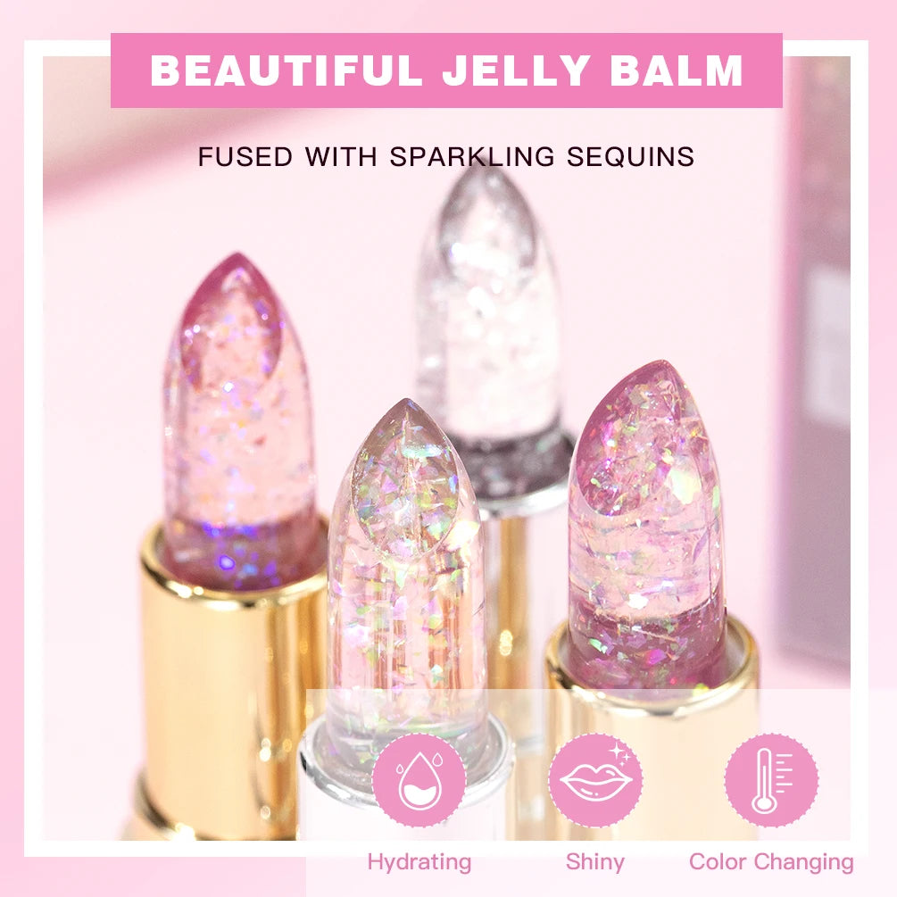 Color-Changing Crystal Jelly Glitter Lipstick