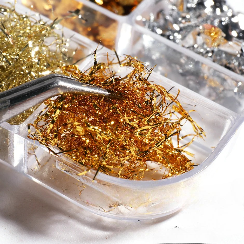 Gold Silver Aluminum Nail Art Flakes
