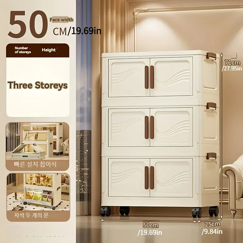 Foldable Storage Box with Clear Door