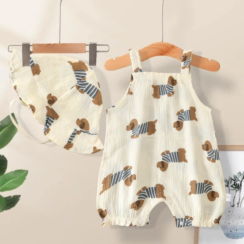 Baby Summer Cotton Romper Set