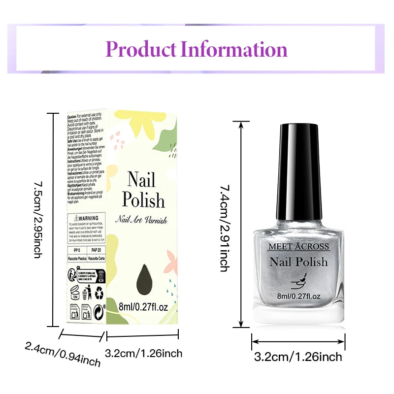 Metallic Mirror-Effect Fast-Dry Nail Polish
