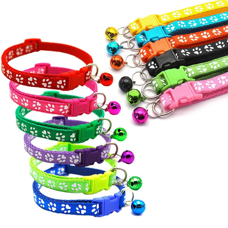 Multi-Color Cat Collar with Bell