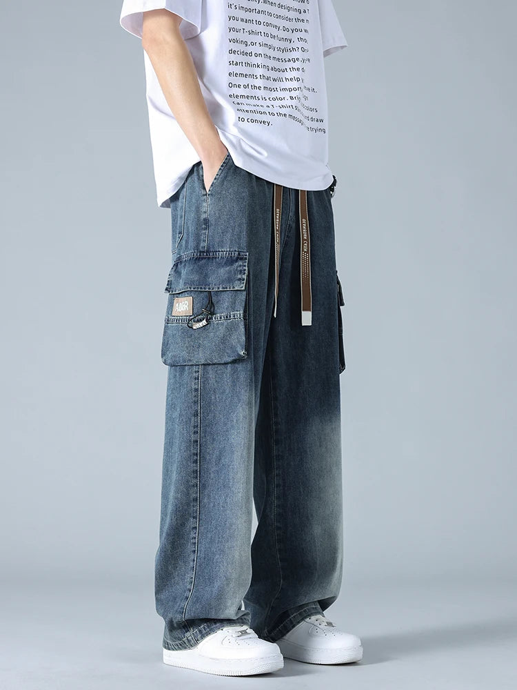 Summer Wide Leg Cargo Jeans