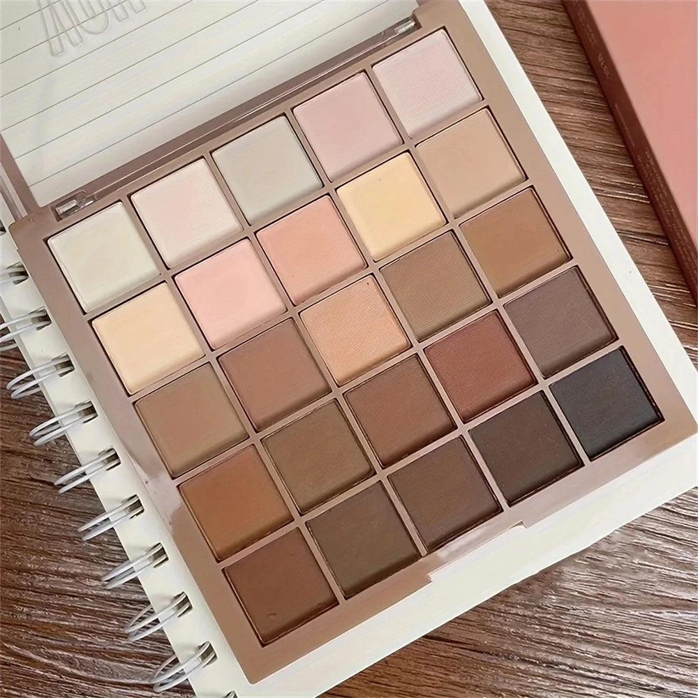 25-Color Neutral Eyeshadow Palette with Gray