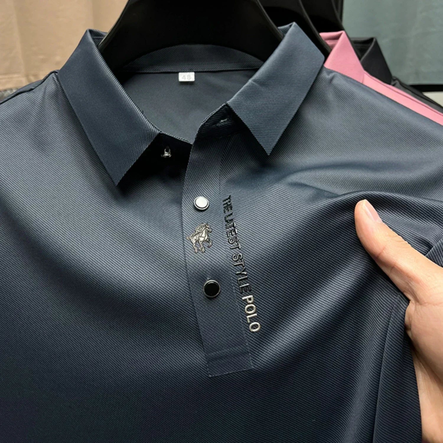 Ice Silk Embroidered Polo