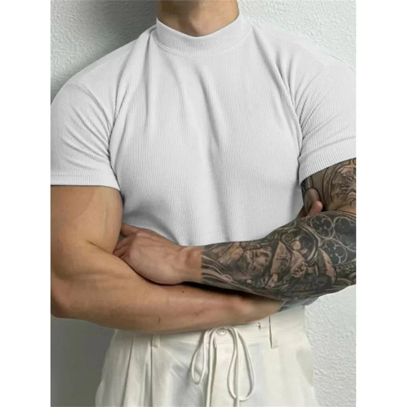 High Collar Fitness T-Shirt
