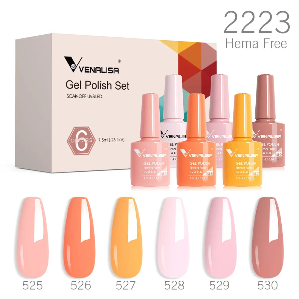 Autumn Earth-Tone Gel Nail Polish Set