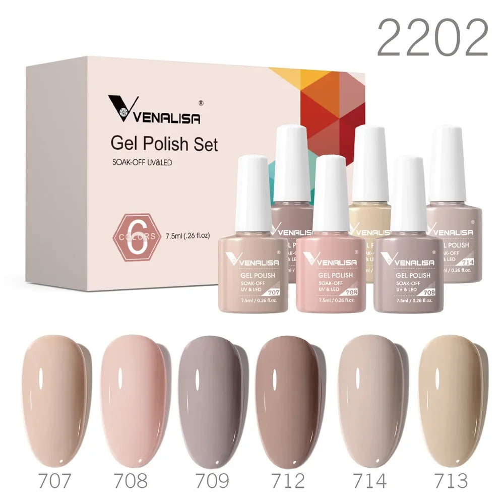 Autumn Earth-Tone Gel Nail Polish Set