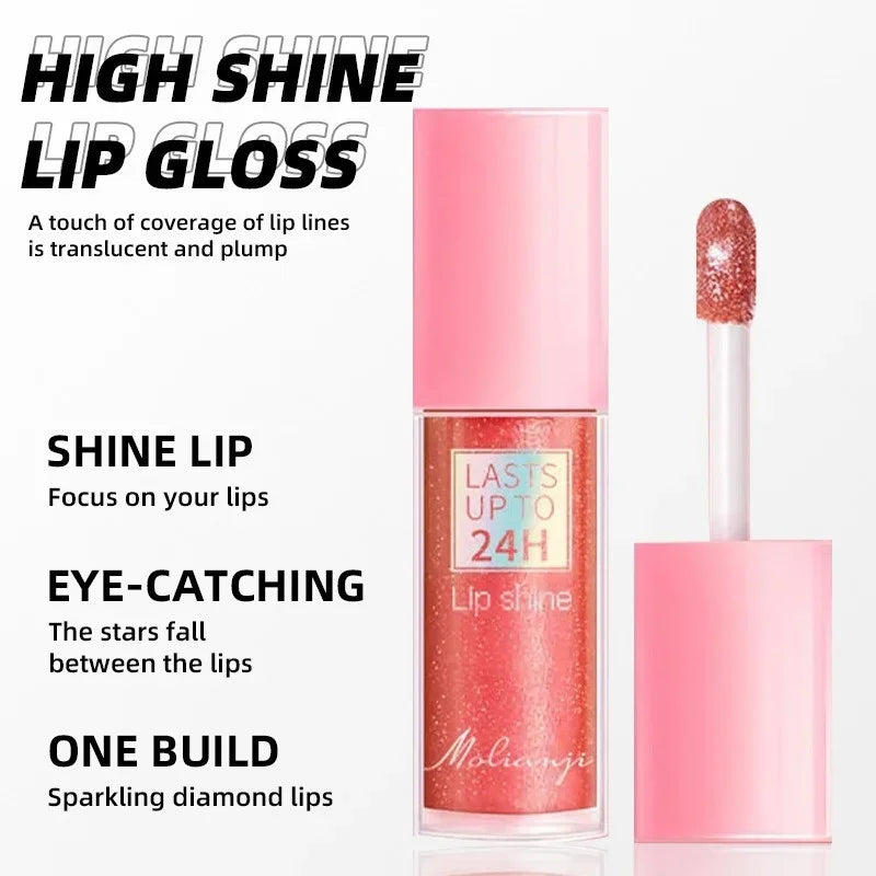 3-Color Mirror Shine Waterproof Lip Gloss