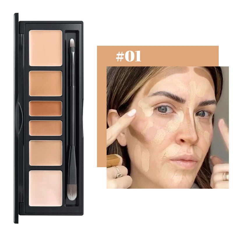6-Color Waterproof Concealer Palette