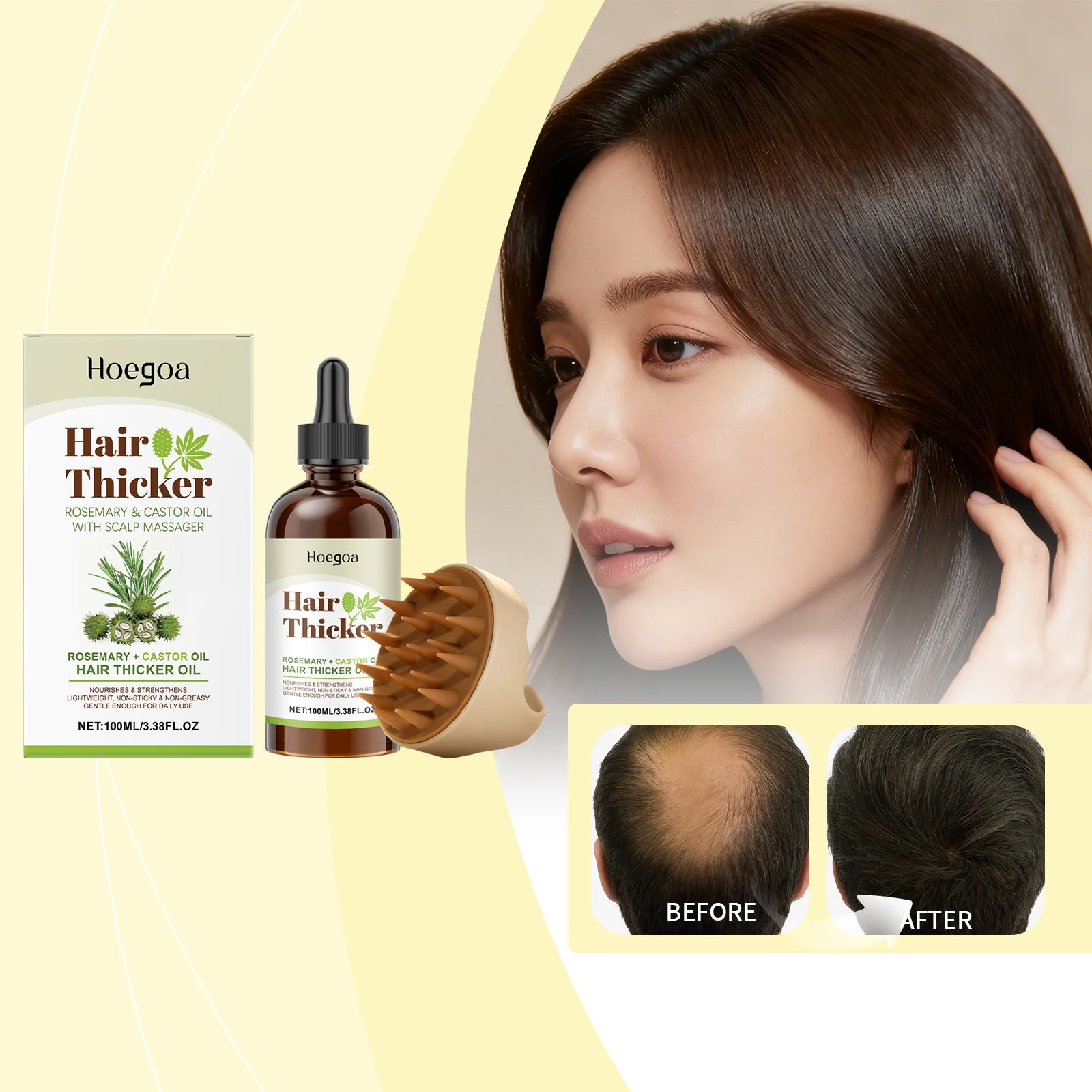 Natural Rosemary Castor Hair Oil