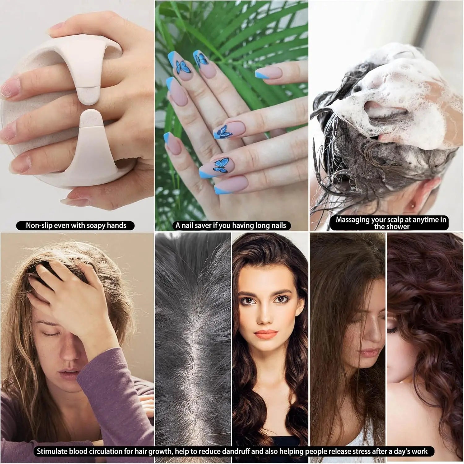 Silicone Scalp Massager Shampoo Brush