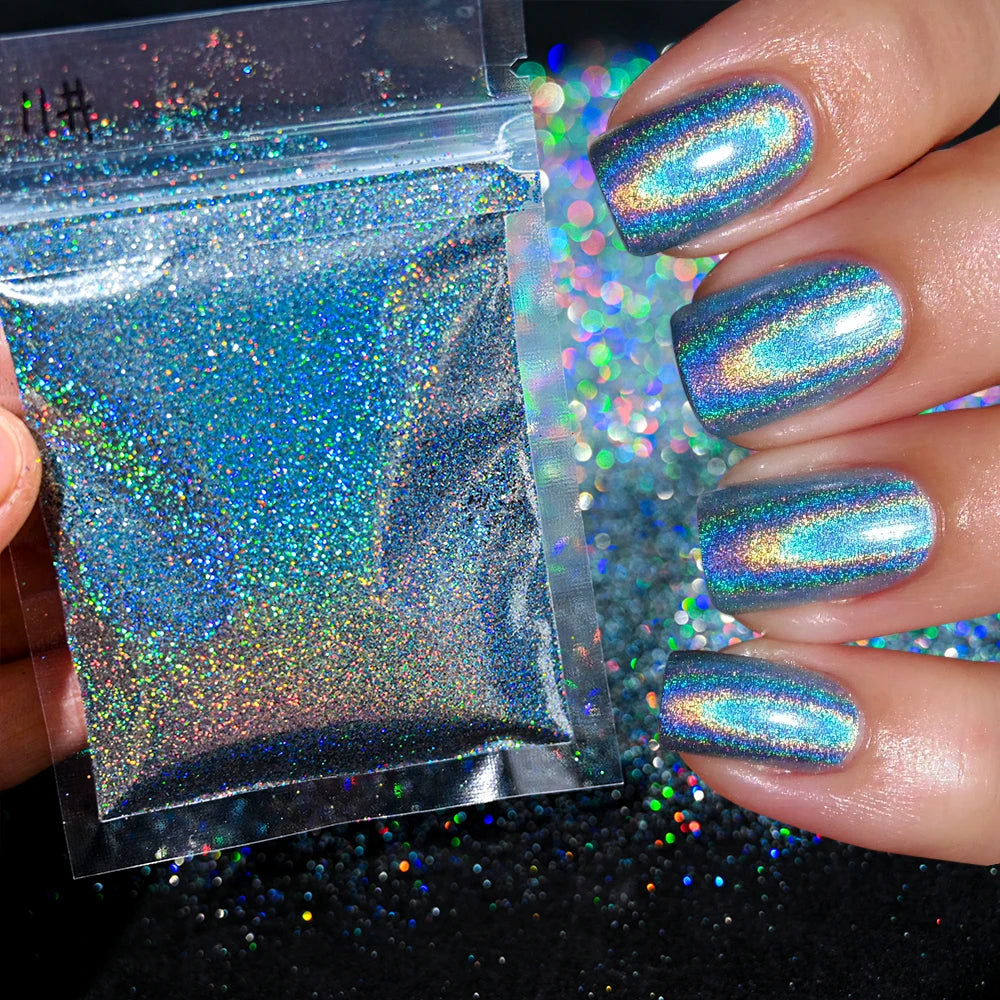 Blue-Green Luminous Nail Powder
