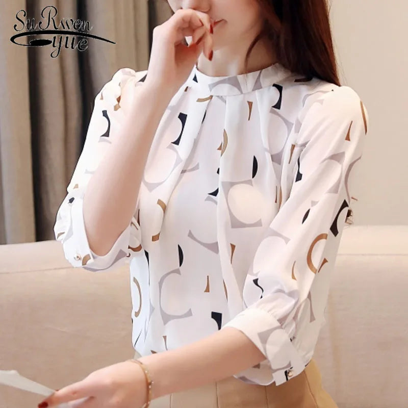 Elegant Summer Chiffon Blouse