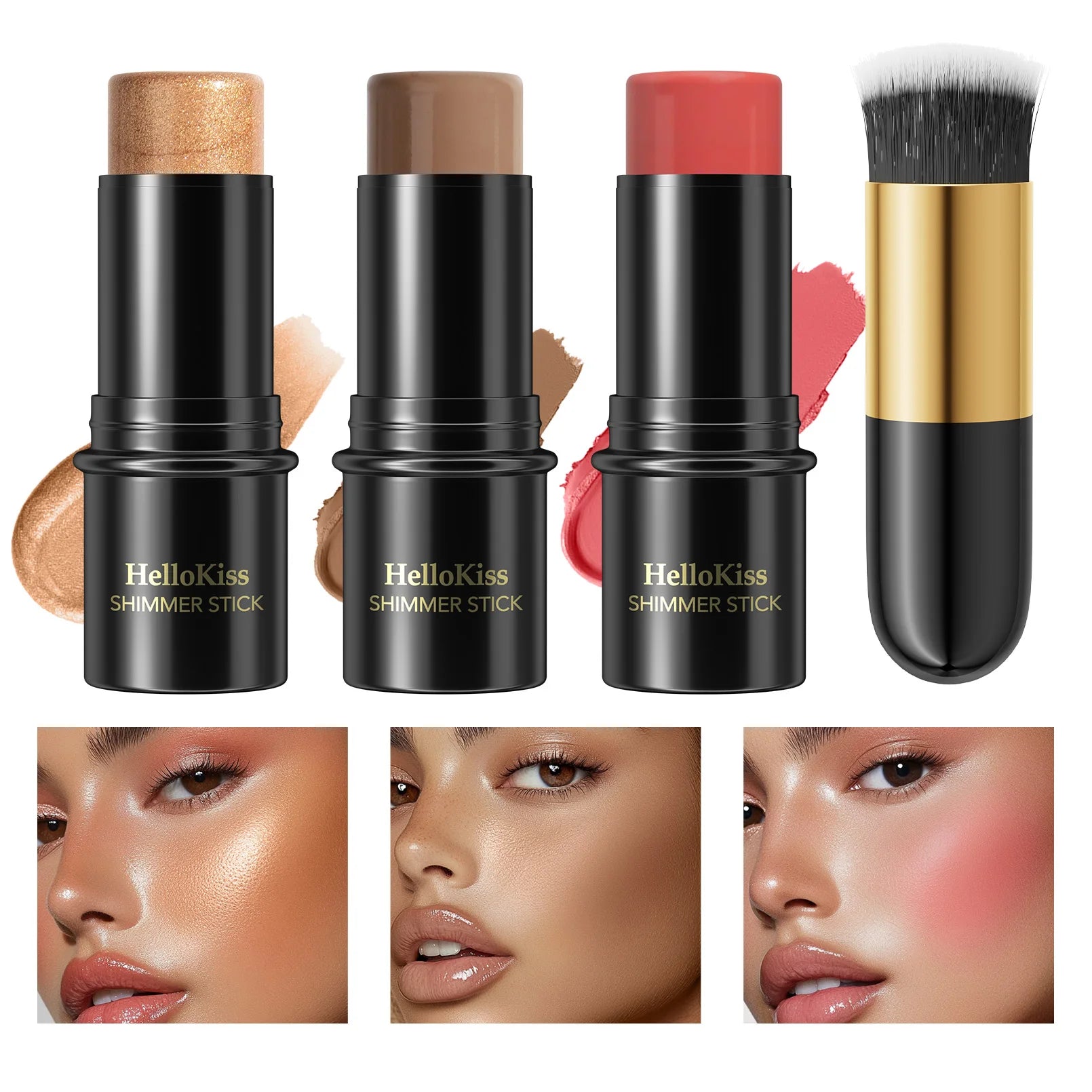 4-in-1 Cream Contour and Highlight Makeup Sticks