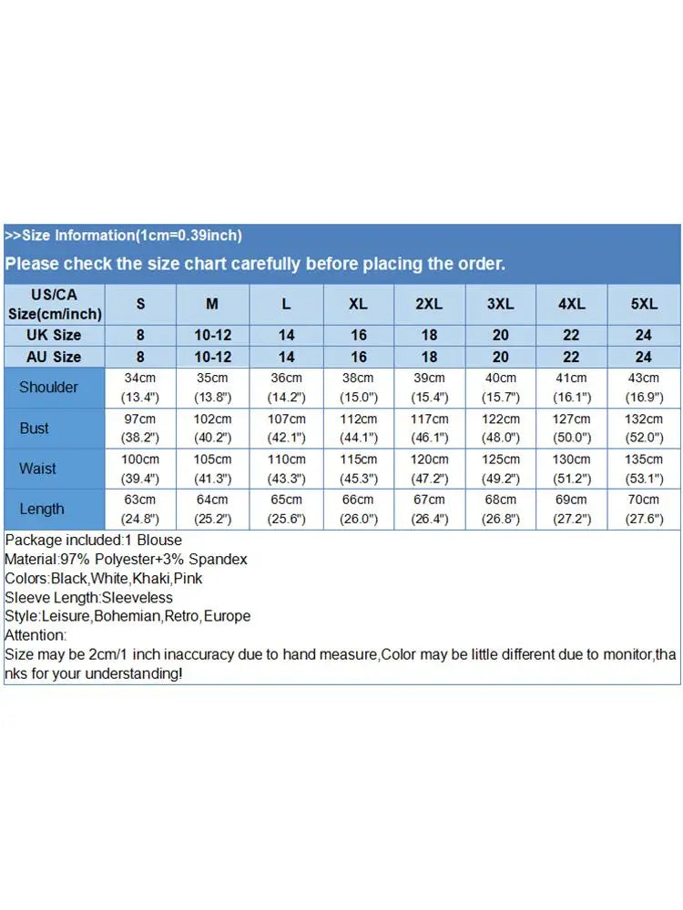 Summer Sleeveless Blouse