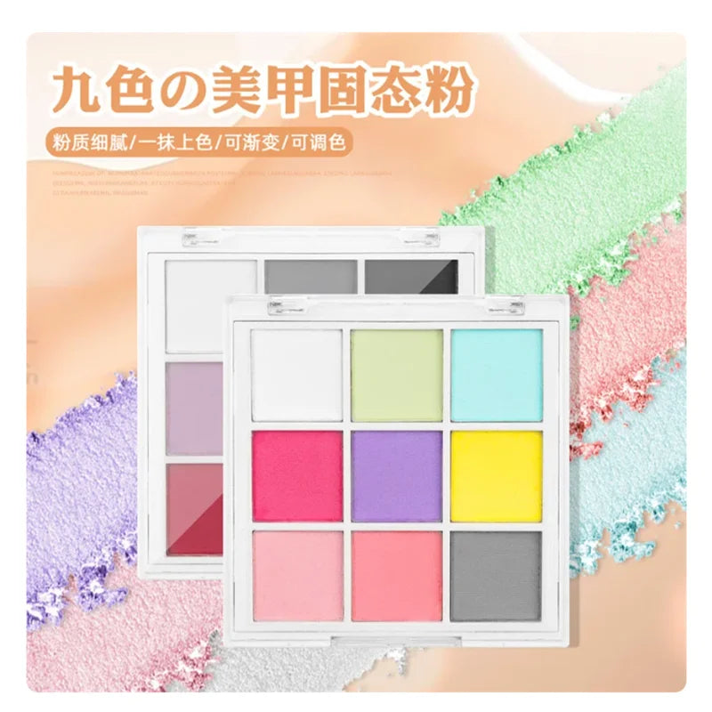 9-Color Solid Nail Powders
