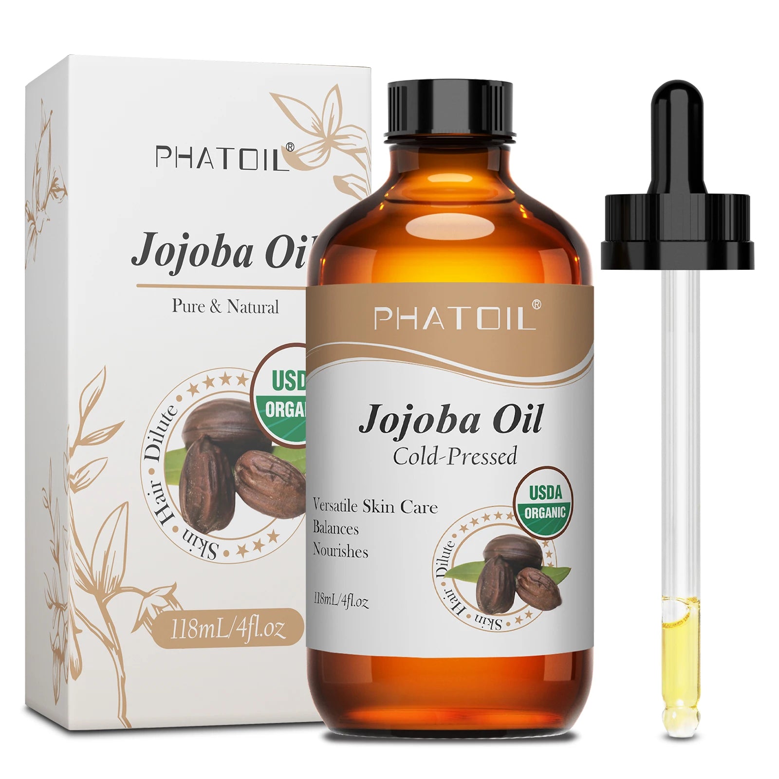 Cold-Pressed Organic Jojoba and Rosehip Oil