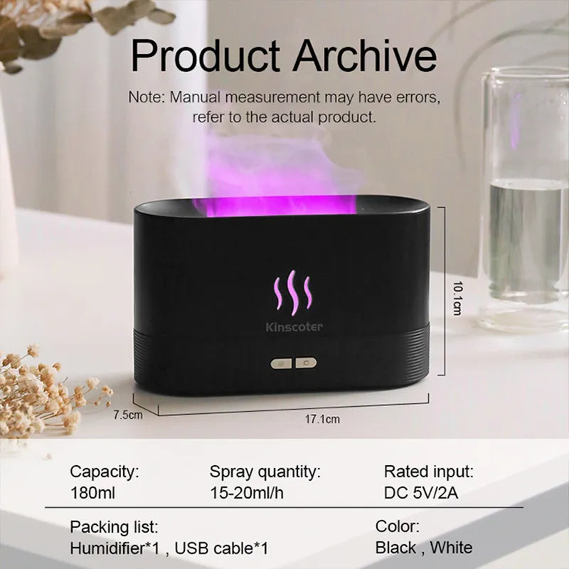 LED Flame Lamp Aroma Diffuser