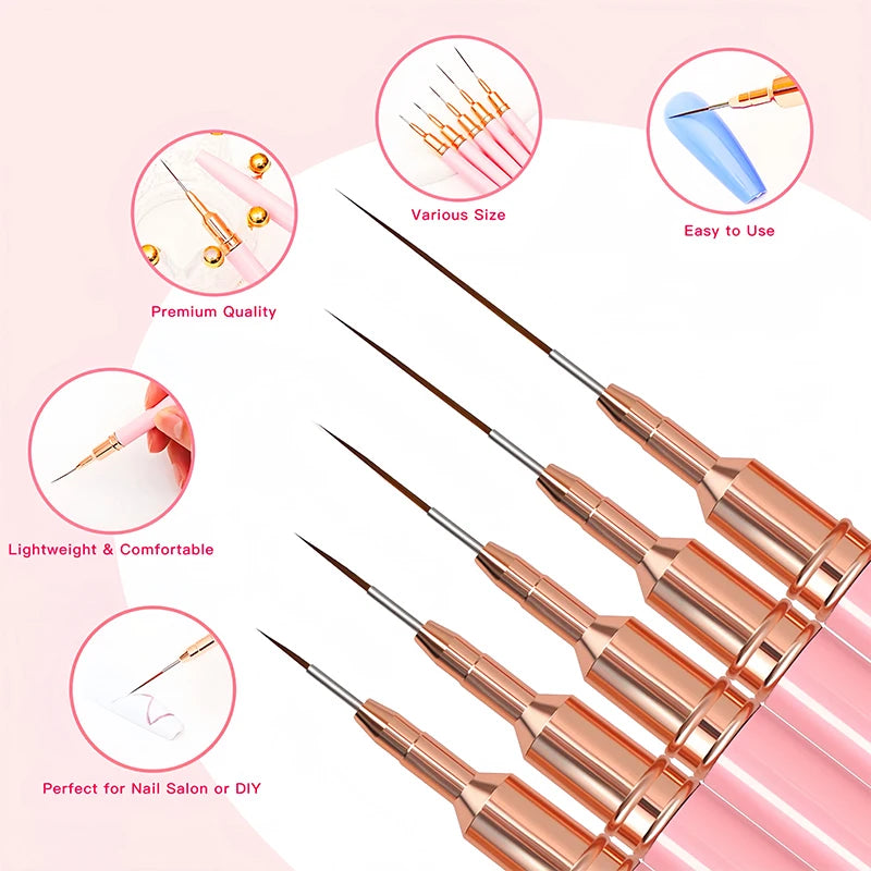 Nail Art Liner Brushes Set