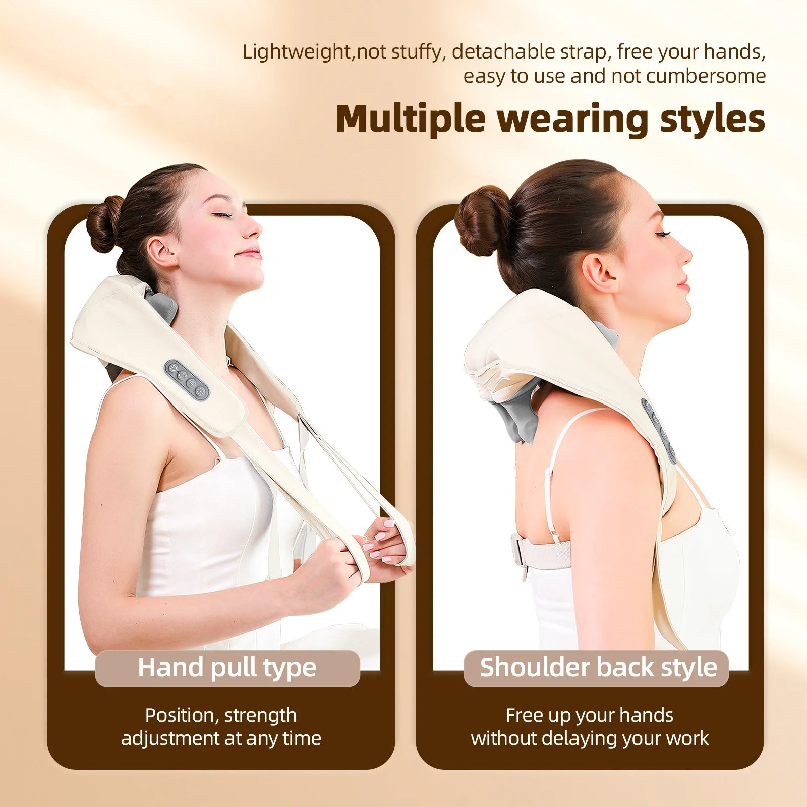 Wireless Brushless Motor Neck and Shoulder Massager Shawl