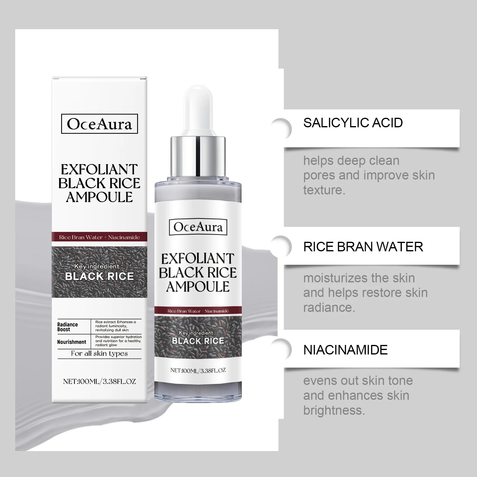 Black & White Rice Exfoliating Essence Serum