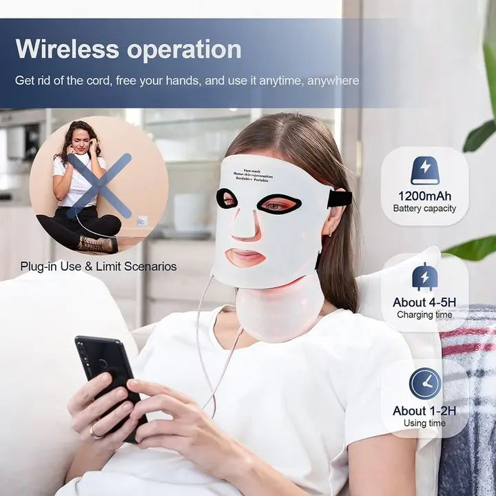 Silicone LED Face and Neck Mask