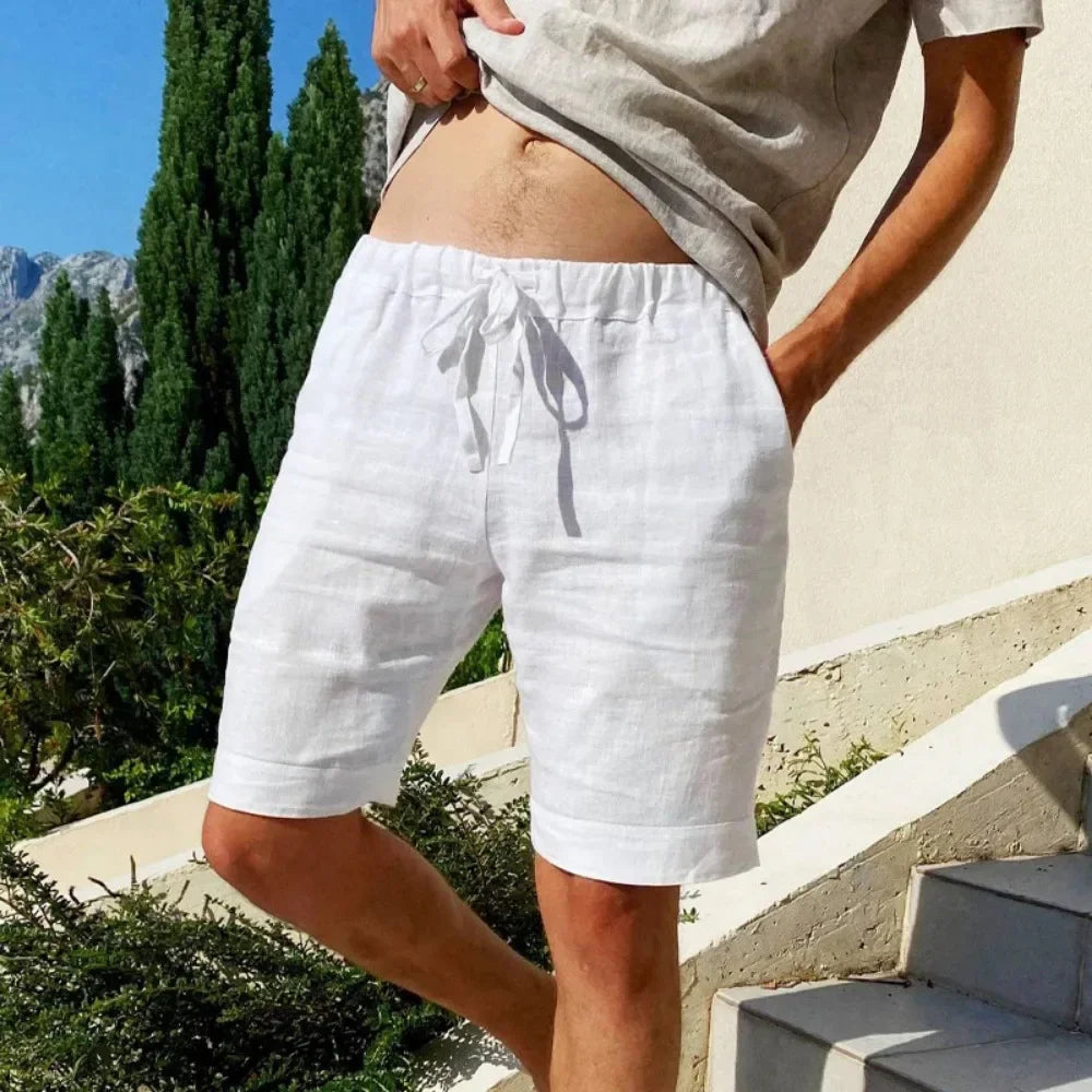 Cotton Linen Beach Shorts