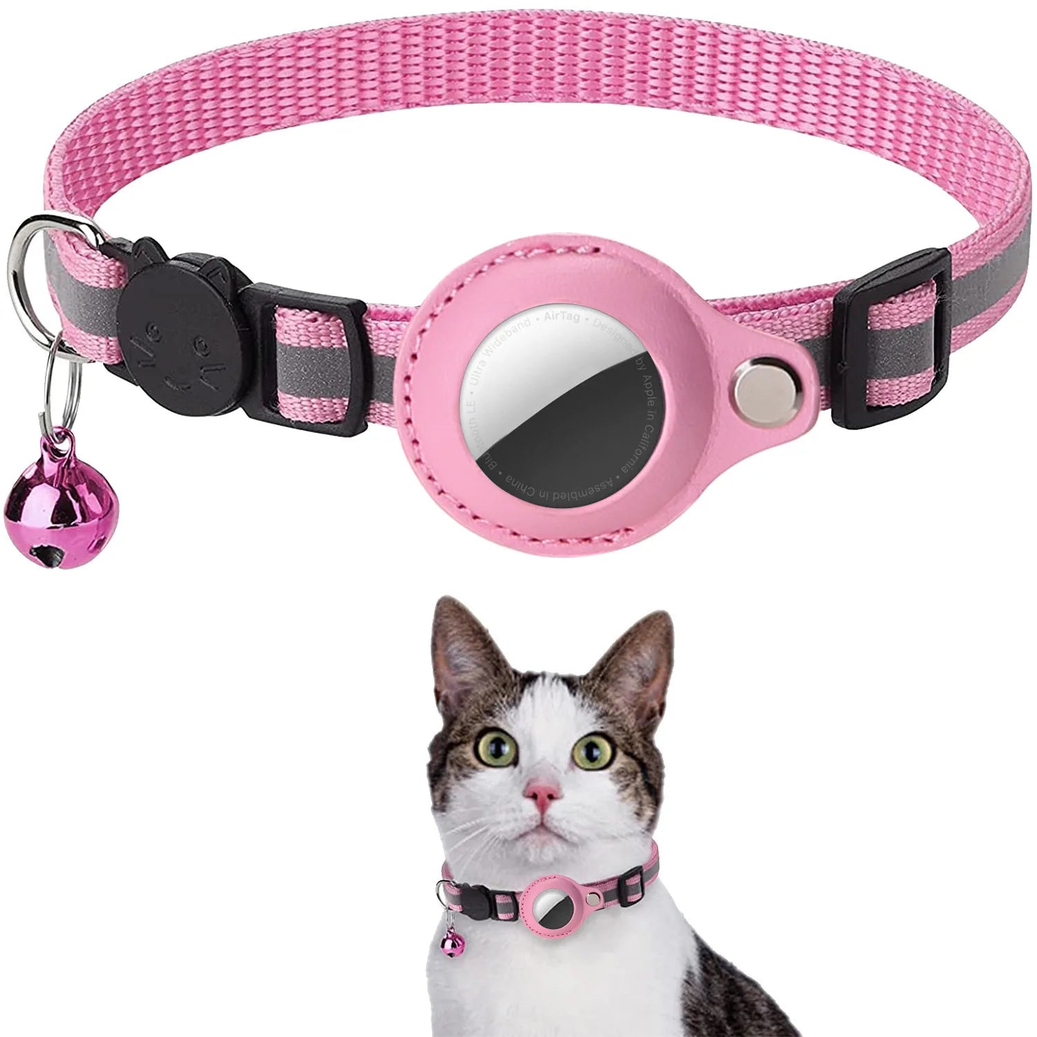 Adjustable Cat AirTag Collar
