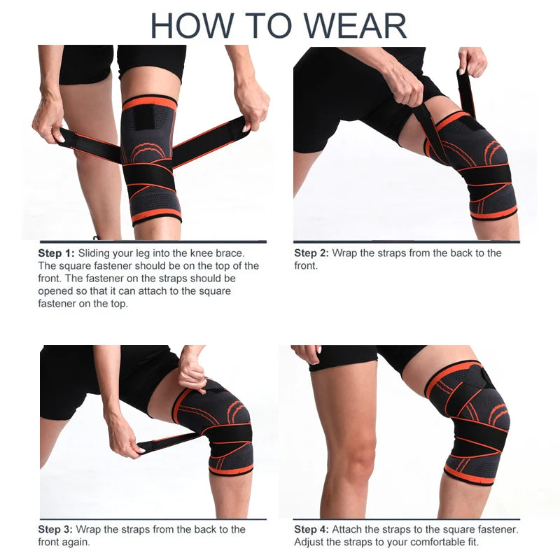 One Piece Compression Kneepad Elastic Knee Support