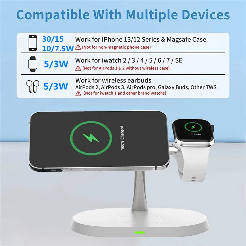 30W Magnetic Wireless Charger Stand